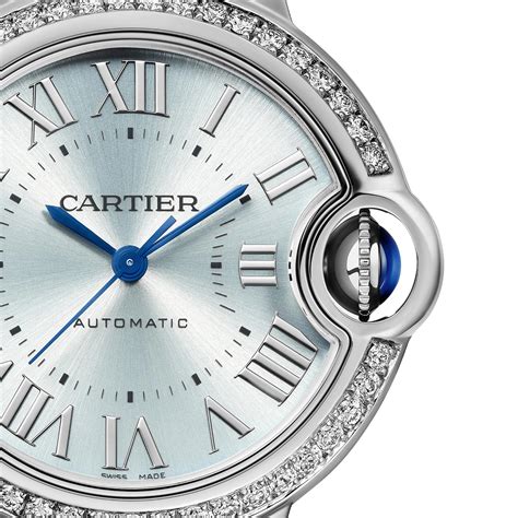 cartier ballon bleu replica with diamonds|cartier ballon bleu diamond bezel.